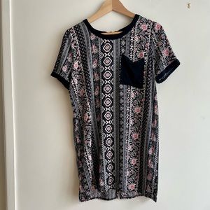 Vintage unique mini dress/top with pocket
